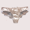 Women&#39;s Beige Silk and Lace Brief for Her French Daina