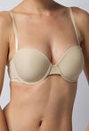 Smooth Seamless Strapless Beige Convertible Padded Bra FRENCH DAINA