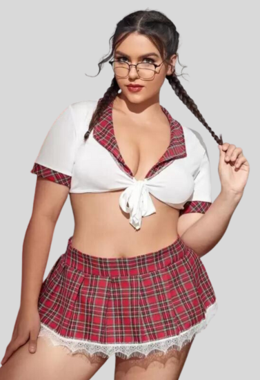 Schoolgirl Sweetheart Roleplay Costume Set snazzyway