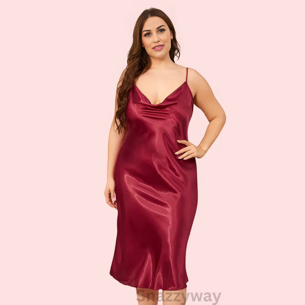 Classic Plus size Luxury Silky Satin Nightwear (4XL-5XL) Snazzyway