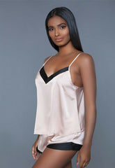 100% Silk Satin cami short set snazzyway