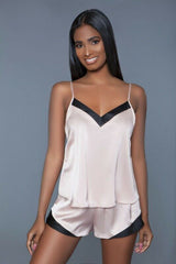 100% Silk Satin cami short set snazzyway