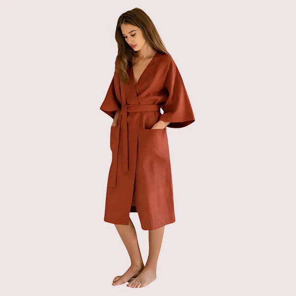 Daina Luxe Organic Cotton Sleeveless Robe Snazzyway