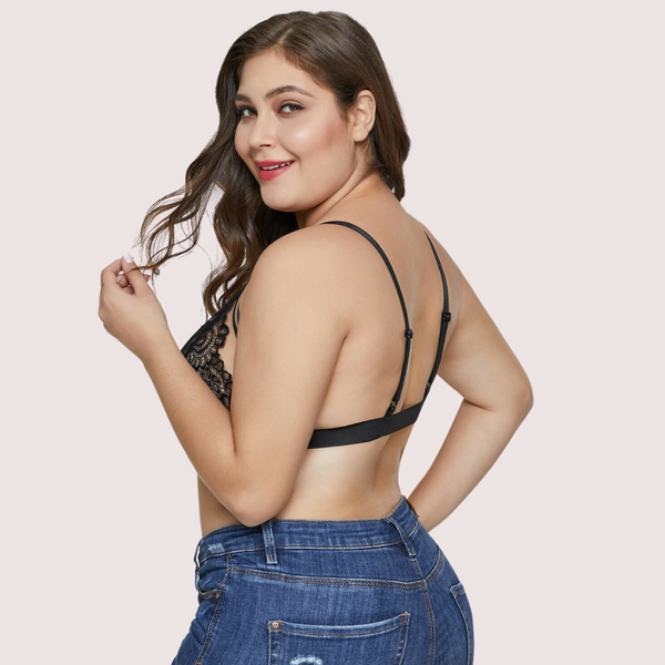 Snazzyway Élégance Sensuelle Plus Size Strappy Lace Bralette