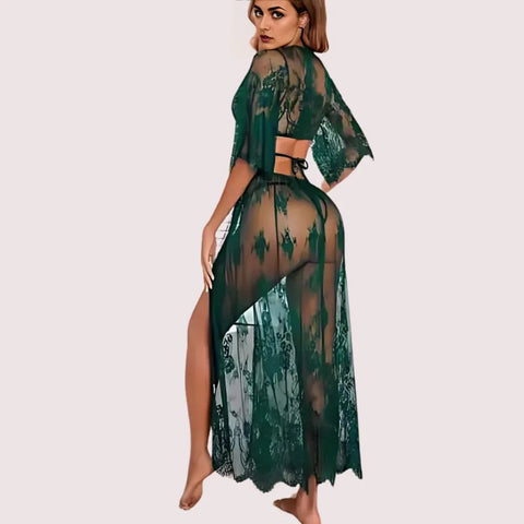 Stylish Sheer Net Top and Skirt Set Snazzyway