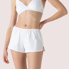 Eco Chic White Cotton French Knickers Snazzyway