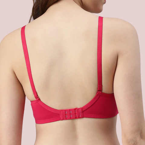 Passion Plunge – Red Seamless Padded Bra Snazzyway
