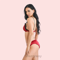 French Daina Luxury Silk satin bra set Snazzyway