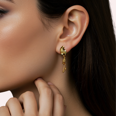 Peacock Grace Dangler Earrings Snazzyway