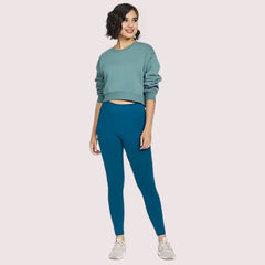 Cotton Spandex Ankle-Length Leggings Snazzyway