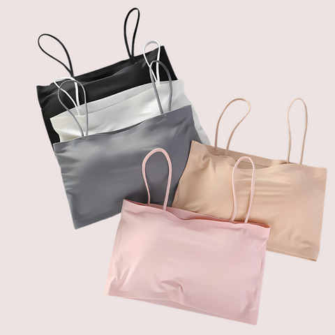 2 Pack Seamless padded crop top bra Snazzyway