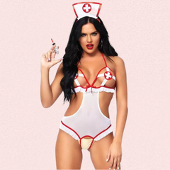 French Daina Hospital Honey Costume with Luxury Panty Gift Snazzyway