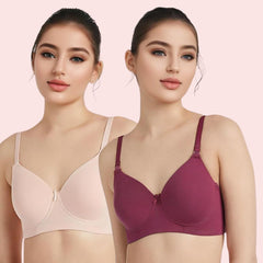 Velva Glow Seamless Lightly Padded Bra Duo Snazzyway