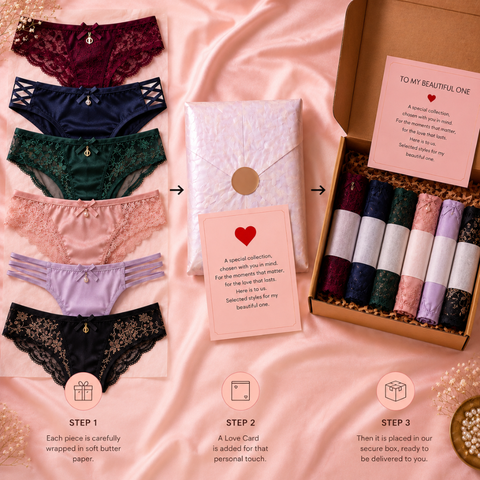 The Temptation Box — Luxury 6-Piece Panty Gift Set Snazzyway