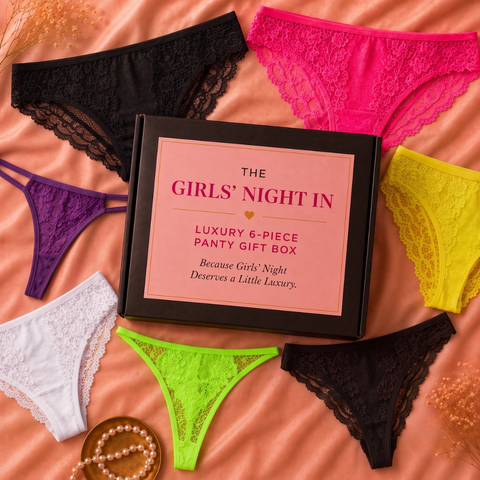 The Girls’ Night In — Luxury 6-Piece Panty Gift Box Snazzyway
