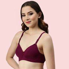 Burgundy Bloom – Maroon Padded Bra (2-Pack ) Snazzyway