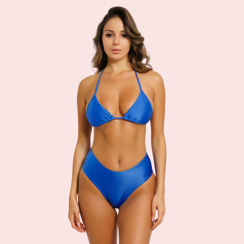 Classic Royal Blue High-Cut Bikini Bottom Snazzyway