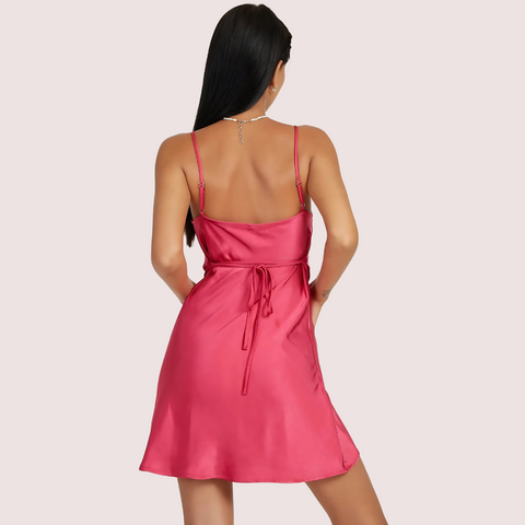 Sensual Satin Elegance Partywear Dress Snazzyway