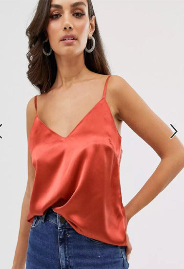 Beautiful Chic Satin Camisoles Top snazzyway