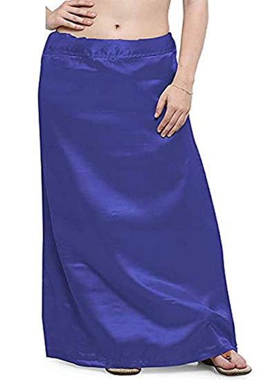 Black & Blue Satin Petticoat Combo (Free Size) snazzyway