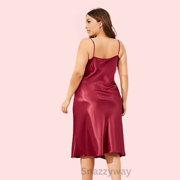 Classic Plus size Luxury Silky Satin Nightwear (4XL-5XL) Snazzyway