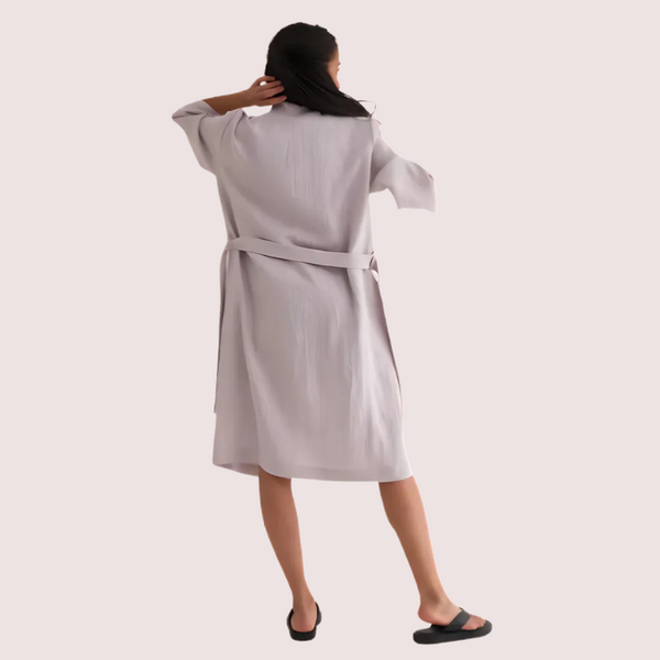 Elegance and Comfort in Premium Linen Robe Snazzyway