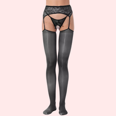 Crotchless G-Strings with Garter Belt for Women French Daina