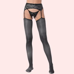 Crotchless G-Strings with Garter Belt for Women French Daina