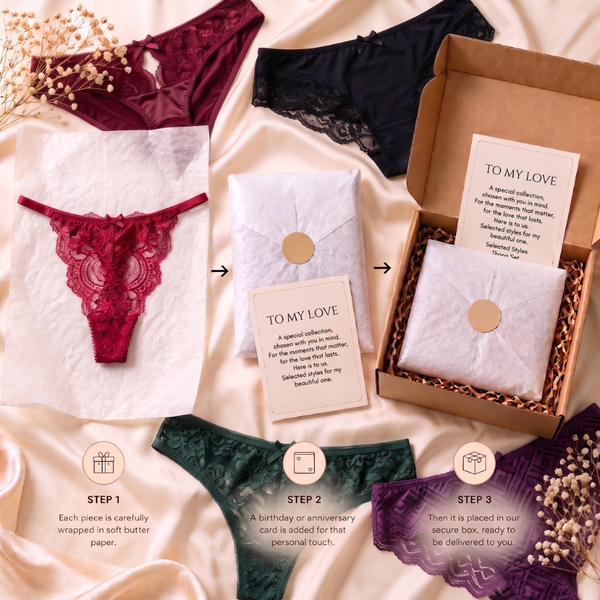 Midnight Panty Affair — Luxury 4-Piece Panty Collection