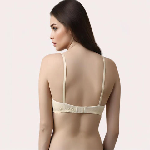 French Daina 2-Pack Beige Cotton Comfort Bra Snazzyway