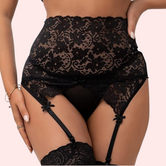 Elegant Lace Garter Belt with Adjustable Straps French Daina