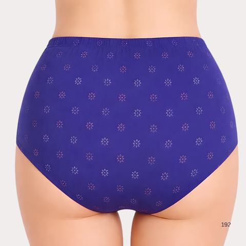 Women’s Printed High-Waist Brief Panties – Pack of 12 Snazzyway