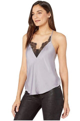 Women's floral Lace Satin V- Neck Cami Top snazzyway