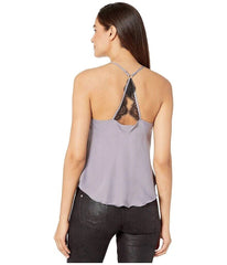 Women's floral Lace Satin V- Neck Cami Top snazzyway