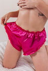 Pink French Knickers polyester satin snazzyway