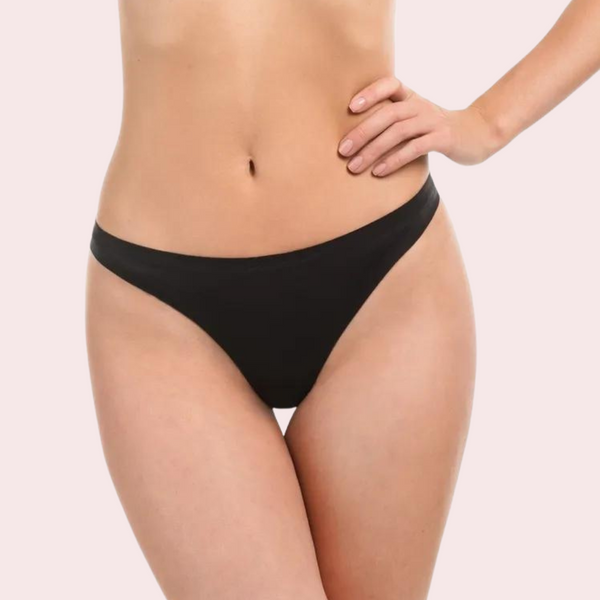 French Daina Black low raise seamless thong French Daina