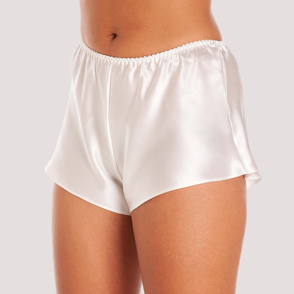 French Daina White Silk Satin French Elegance Knickers French Daina