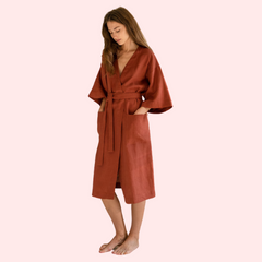 French Daina Sleeveless Organic Cotton Robe French Daina