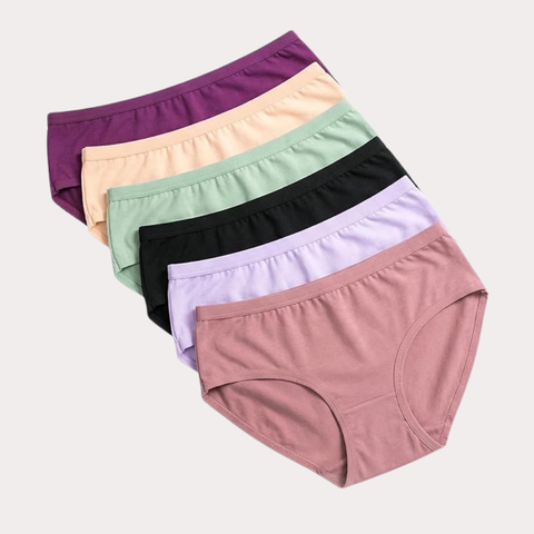 Women’s Everyday Comfort Cotton Panty – Pack of 6 Snazzyway