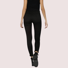 Women's Classic High Waist Royal Black Skinny Jeans Snazzyway