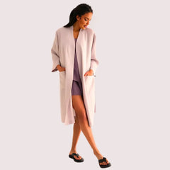 Elegance and Comfort in Premium Linen Robe Snazzyway