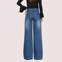 Women's Classic High Waist Wide Leg Jeans Snazzyway