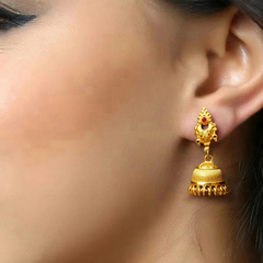 Royal Heritage Ruby Jhumka Earrings Snazzyway