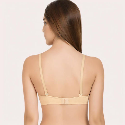 Vanilla Veil – Summer-Ready Beige Cotton Bra Snazzyway