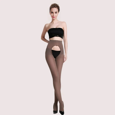 Sexy Women Open Crotch crotchless pantyhose Snazzyway