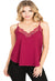 Lace Trim Satin Racerback Camisoles snazzyway