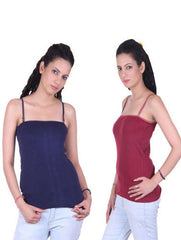 Ladies Attractive Pack Of 2 Spaghetti Tops (Copy) snazzyway