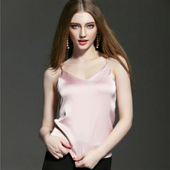 Women's Glossy silk Vest Strappy Camisole snazzyway