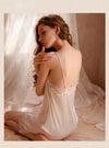 Beautiful Silk Slipover Nightwear Dress snazzyway