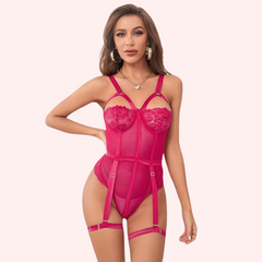 Lovely Sensual Lace Teddy Lingerie Set snazzyway